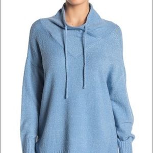 Philosophy Mock Neck Drawstring Sweater 